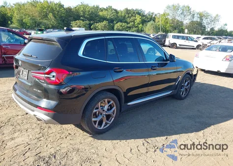 2022 BMW X3 xDrive30I z USA, uszkodzony, nr VIN 5UX53DP01N9J50131